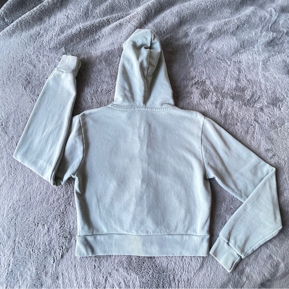Brandy Melville Crystal Crop Hoodie O/S Green - Picture 7 of 8